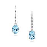 Essentail Aquamarine & Diamond Earrings (18ct) - Dracakis Jewellers